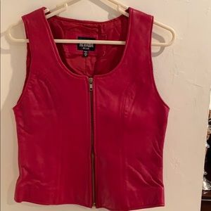 Red Leather Vest